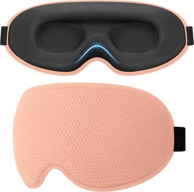 Gritin 100% Blackout Sleep Eye Mask Zero Pressure Sleeping 3D Contoured - Pink