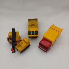 Matchbox Diecast Vintage Models X 3 Refuse Truck, Transporter, Mobile Crane