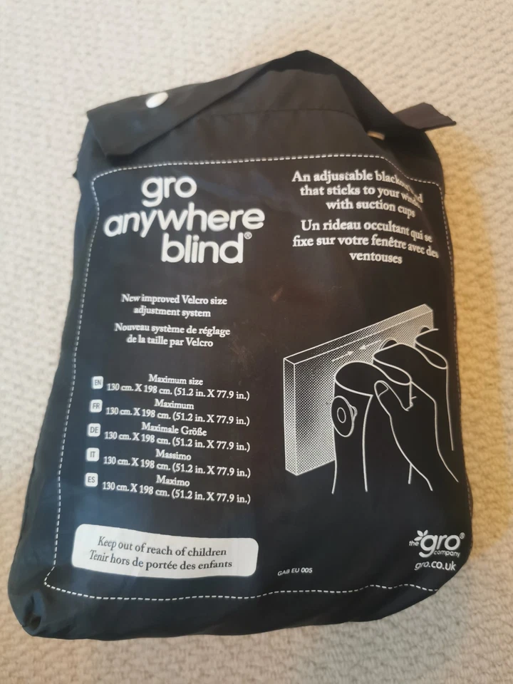 The Gro Company Gro Anywhere Blackout Blind 198x130cm Portable - Image 3 of 3