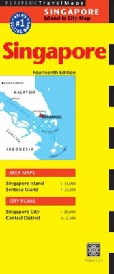 SINGAPORE TRAVEL MAP FOURTEENTH EDITION by PERIPLUS EDITORS Non-book item