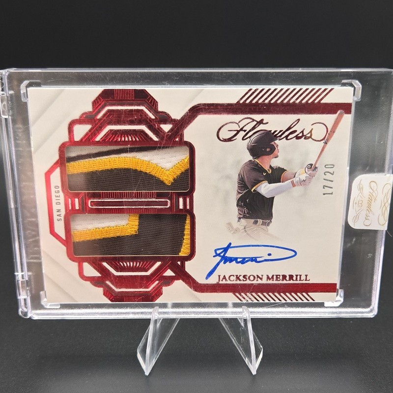 2023 Panini Flawless Jackson Merrill 17/20 Auto/Jersey Patch Padres⚾️🔥⚾️🔥⚾️🔥