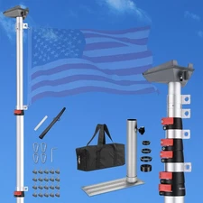 AplusChoice 25" Starlink Mini Telescopic Flagpole Mount Pipe Adapter Tire Mount