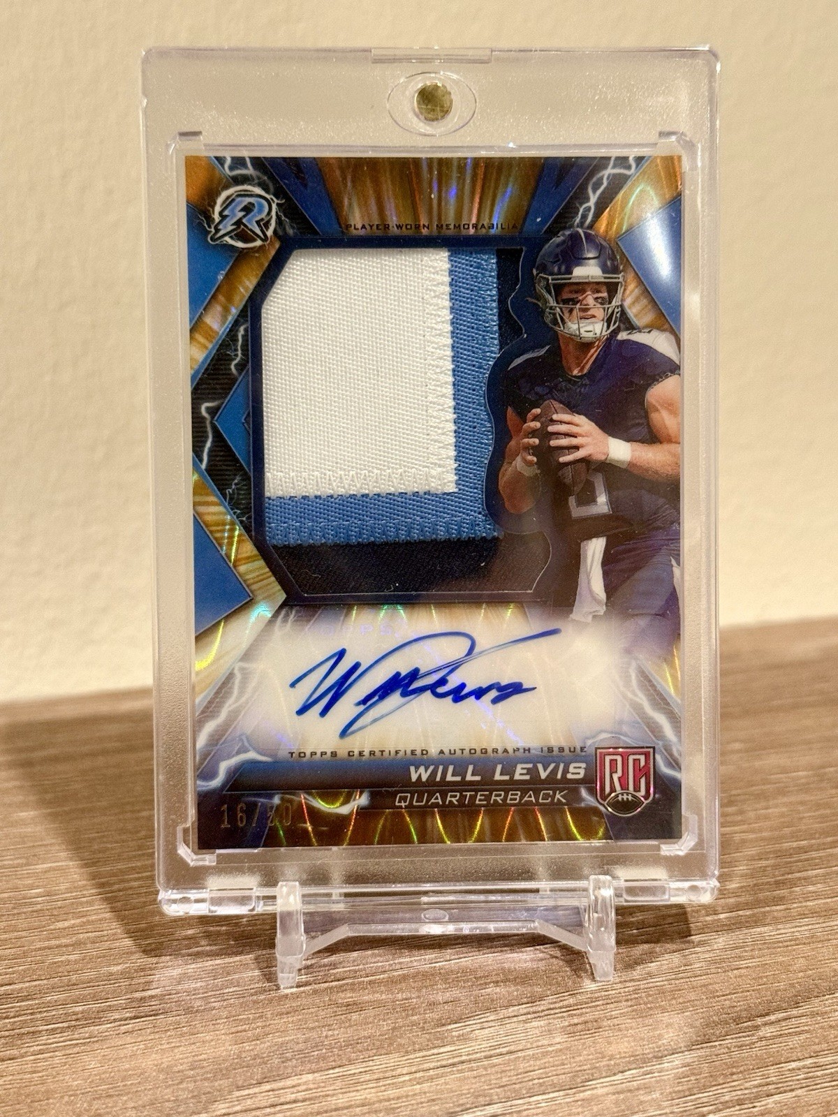 Will Levis Topps Composite Resurgence Patch Autographs #RPAWL Gold Power Surge