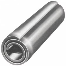 Zoro Select U39140.012.0100 Coiled Spring Pin, 1/8 In Outside Dia, 1-In L,,