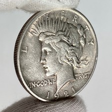 1921 Peace Dollar, High Relief,  Key Date First Year Issue