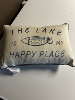 Decorative Lake Pillow    The Lake is My Happy Place 