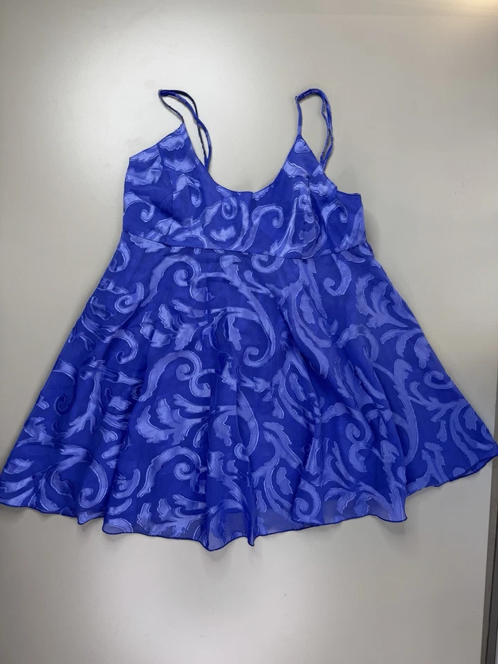 De Colección Victorias Secret Y2K Hada Transparente Babydoll Top M Periwinkle Azul Slip Años 90 Foto 3 de 4