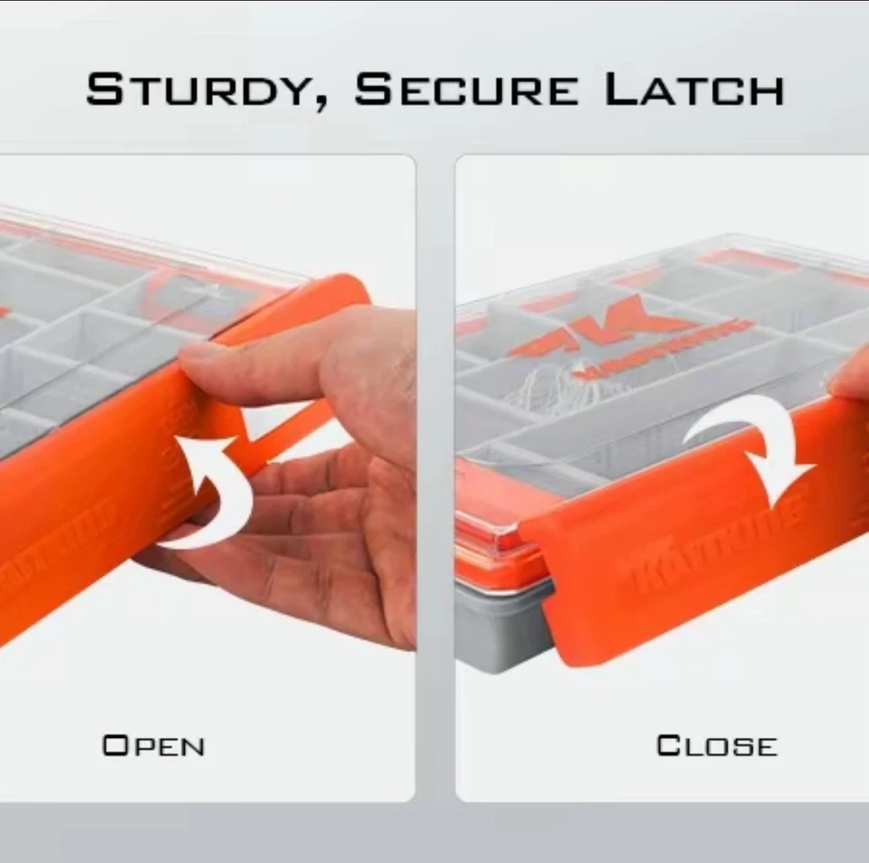Caja de Aparejos de Pesca Caja de Herramientas Compartimentos de Almacenamiento Portátil Ajustable Utilidad Foto 2 de 4