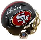 FRED WARNER SIGNED SF 49ERS FULL SIZE RIVALRIES BLACK HELMET BECKETT COA