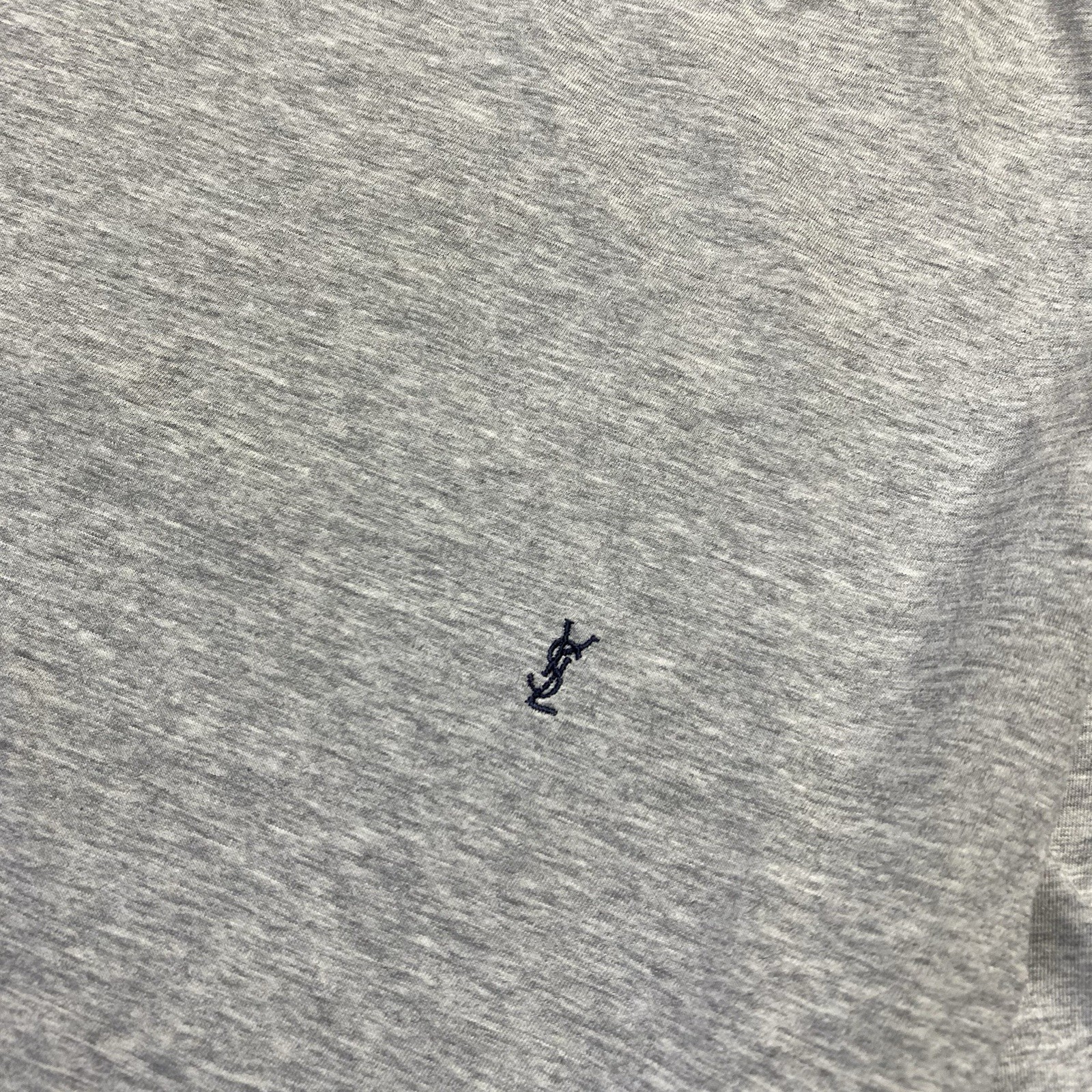 T shirt di lusso Yves Saint Laurent piccola logo grigia di design taglia L