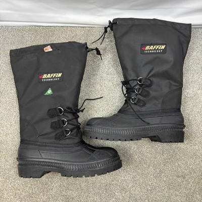 Baffin Lined Winter Boots Grade 1 Mens 7 Womens 9 Black Pull On Lace Up Canada