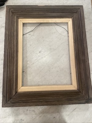 Antique Wood Picture Frame -  1940s Rustic Chic Look