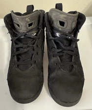 Nike Air Jordan MVP Boys Basketball Shoes Size 1Y Jumpman Black Royal Blue EUC