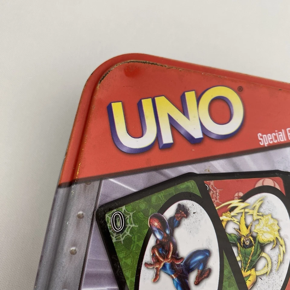 Marvel Spider-Man UNO Special Edition Card Game 2002 Collector Tin Spider Sense - Image 3 of 4
