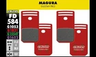 Galfer Disc Brake Pads for Magura Gustav Pro  - FD584 G1851 Advanced Red