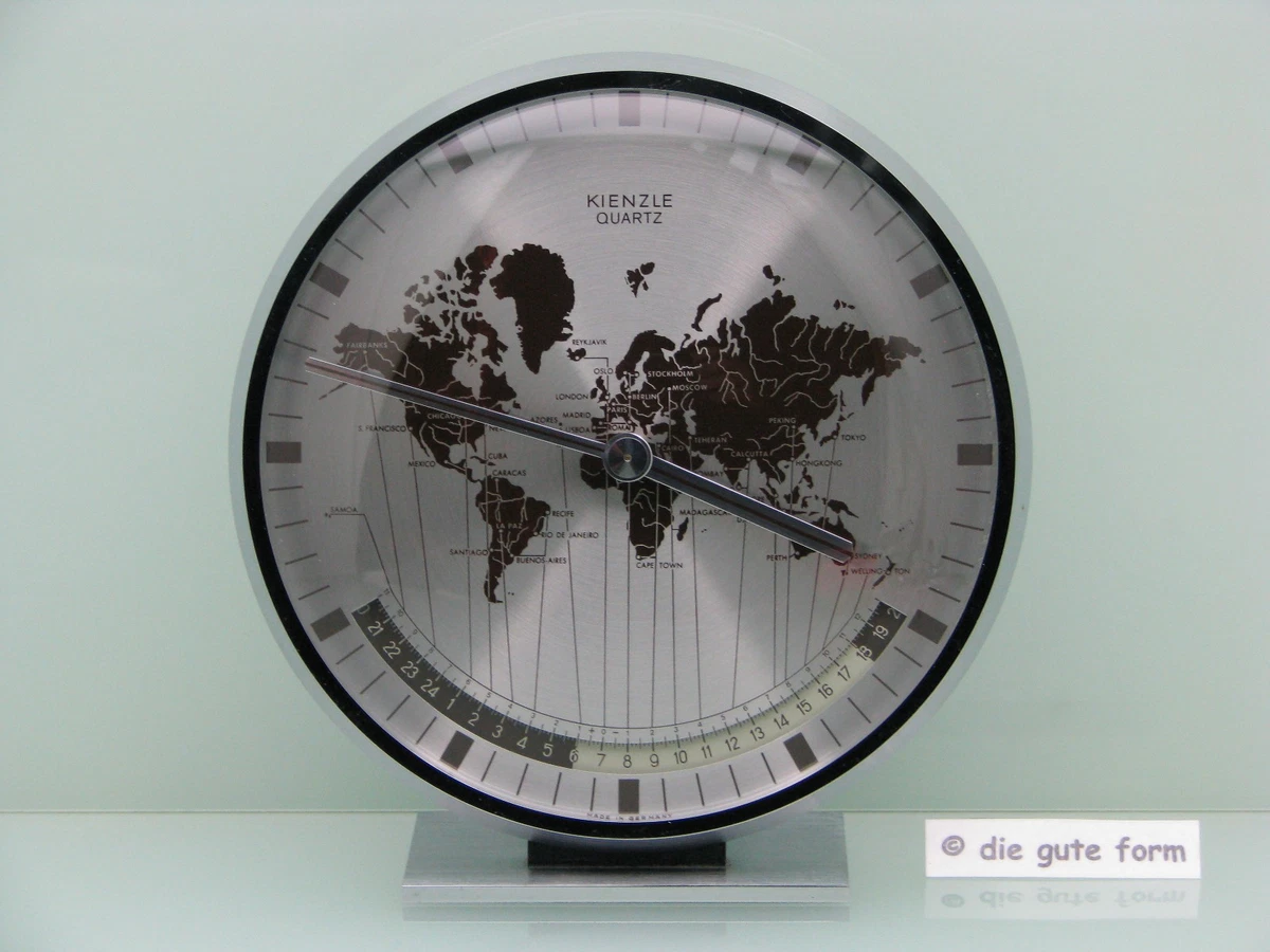 Horloge Vintage en Porcelaine et Verre de Kienzle International en