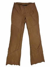 Vintage Wilsons Leather Pants Camel Brown Womens 2 Low Rise Y2K Pelle Flare EUC