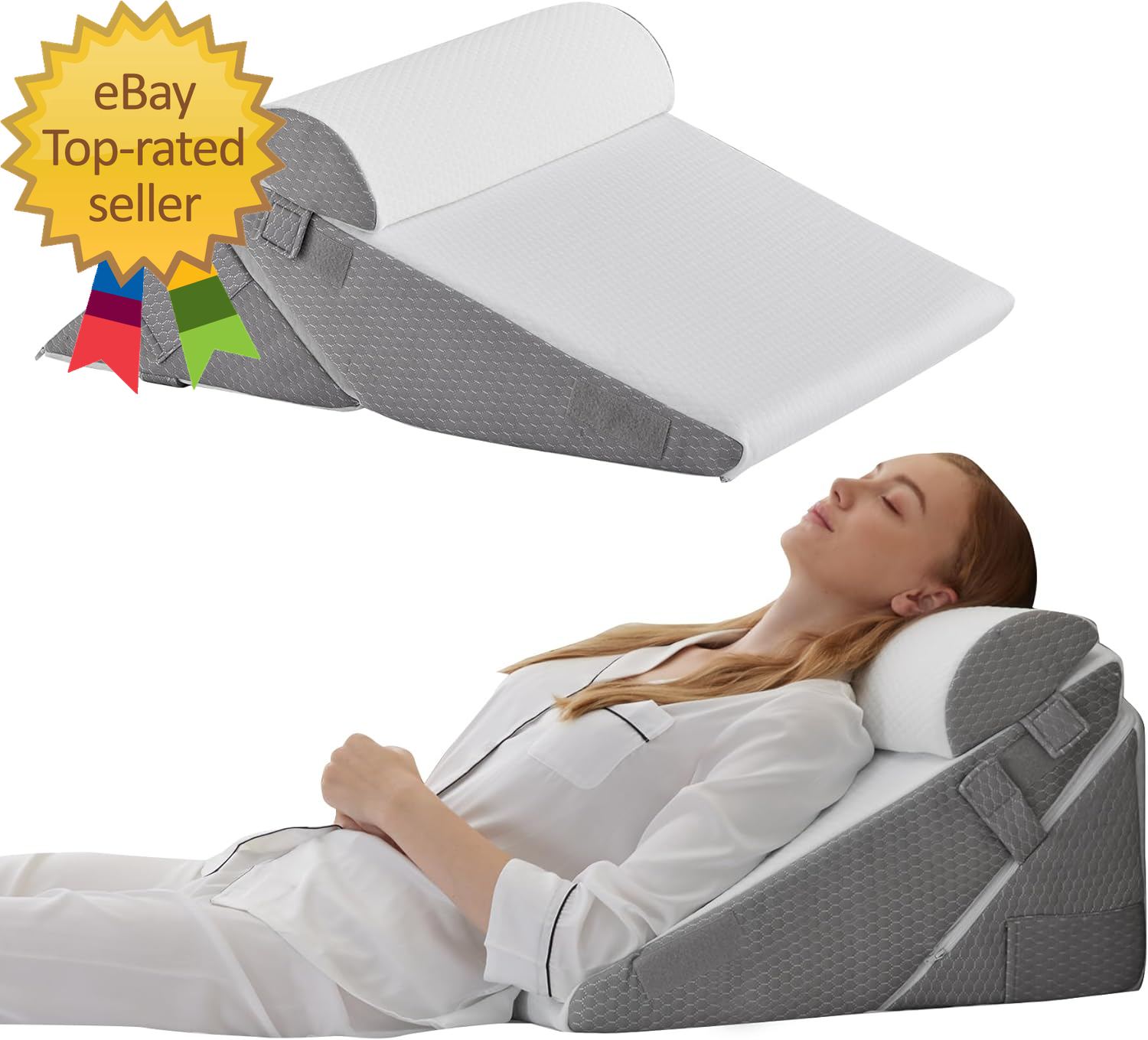 3PCS Orthopedic Wedge Pillow Set for Post-Surgery Support & Comfort-image