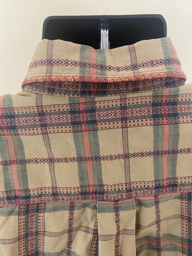 LL Bean Shirt Mens Medium Brown Southwest Long Sleeve Button Down Unique - Picture 3 of 12