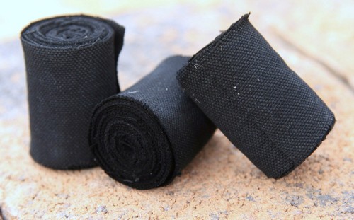 Charcloth Saiblingstuch, Feuerstarter, Bushcraft 12 Fuß x 2 Zoll bewertet mit 5 Sternen!! - Bild 1 von 6