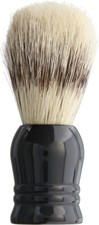 Garos Goods Boar Bristle Shave Brush Black-Resin Handle 20mm Knot Made in USA