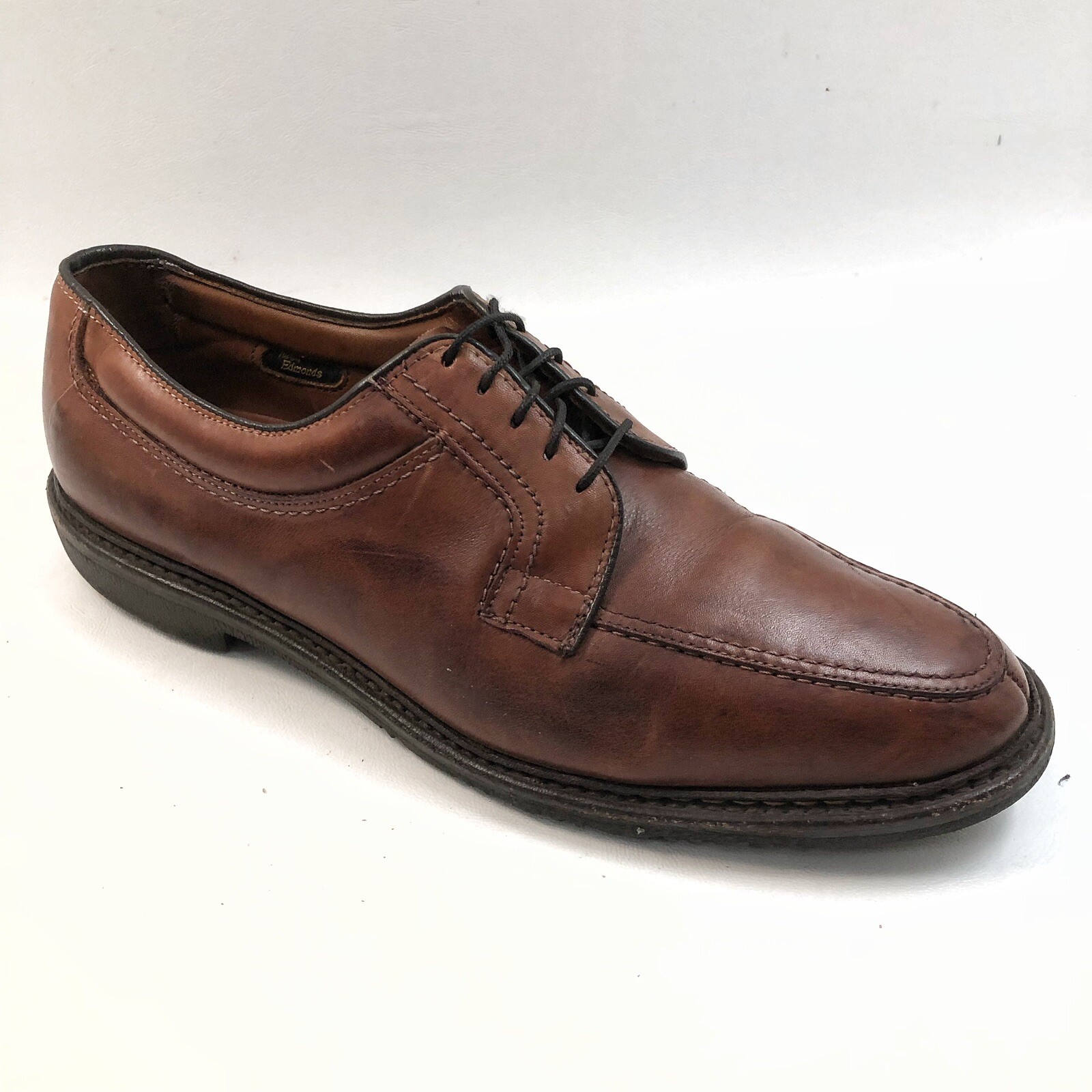SAOLA Grembiule Allen Edmonds Wilbert taglia 10 5 A Oxford in pelle marrone con lacci punta
