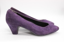 Vintage Bullocks Purple Suede Heels 2.5  Pumps Size 6.5 Needs New Heel Caps 