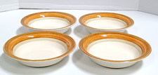 Royal China Jeannette Vista Java Soup Bowls 6 3/4" MCM Retro Set of 4