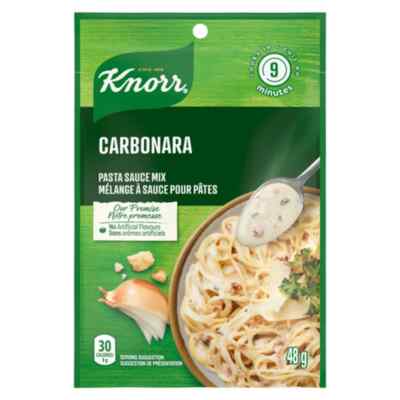 12 Packs of Knorr Carbonara Flavored Pasta Sauce Mix 48g Each