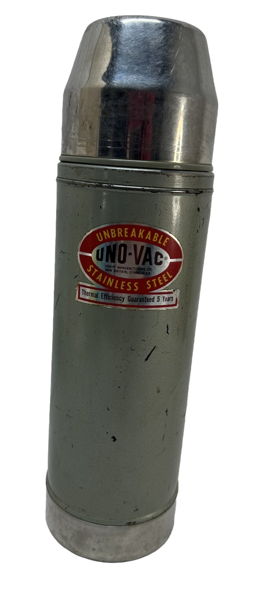 Unbreakable Stainless Steel Uno-Vac Thermos Union Mfg New Britain