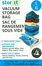 Stor It Vacuum Storage Bag Size Large BRAND NEW Traveling / Storing Space Saver