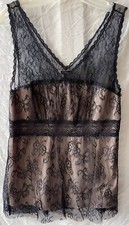 SOMA INTIMATES, Women's L, Black Lace Cami Tank, NWOT