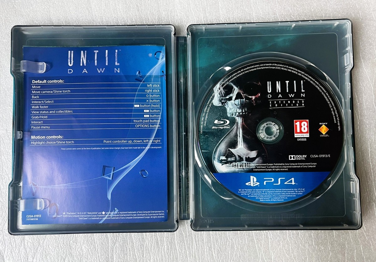 SteelBook Until Dawn - Édition Limitée (PS4, 2015) - Boîtier Seul, Sans Jeu