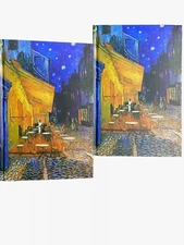 Vincent Van Gogh: Café Terrace At Night Sketch Book 2 Pk Hardcover 80 Blank Pgs