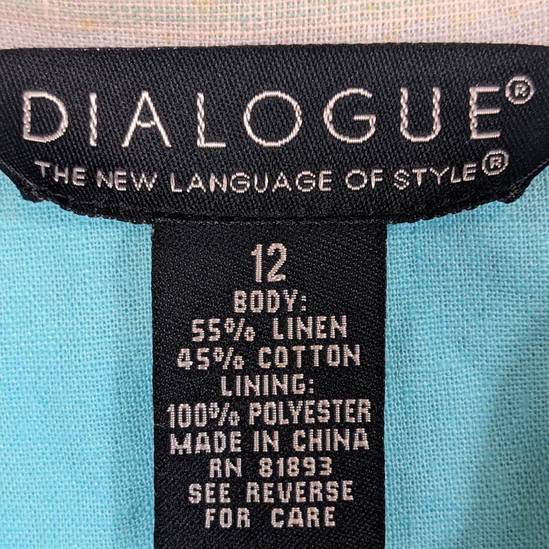 Dialogue Shacket Blazer Aqua Lined Button Up Long… - image 13