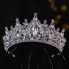 Sparkle Bridal Tiara baroque artificial diamond and sliver plated crystal zircon
