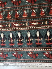 Santa Rows Debbie Mumms The Word SSI 1/2 Yard Cotton Fabric - New
