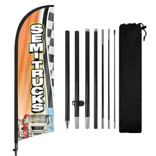 Semitrucks Feather Flag 8FT Banner with Pole and Stake for Trucking Business