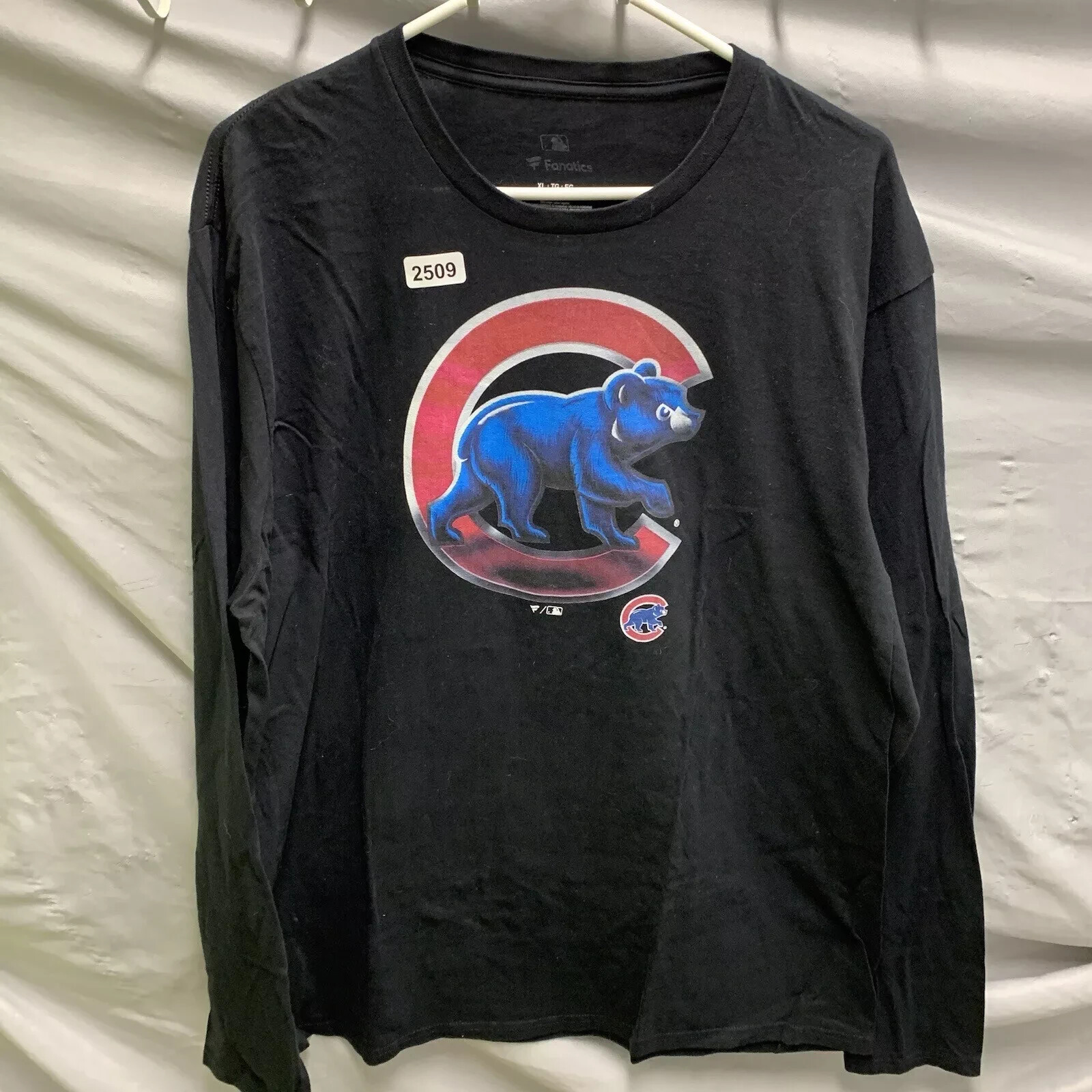 Chicago Cubs Shirt Adult Extra Large Black Long Sleeve Graphic Print Men’s