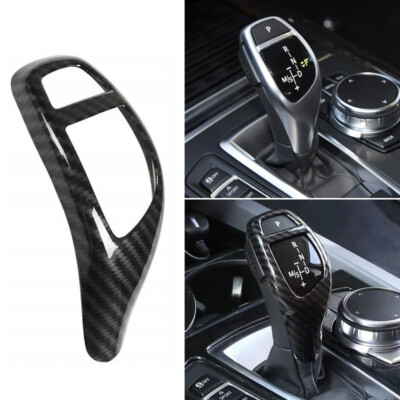 Fit 2014-2018 BMW X5 F15 X6 F16 Sport Carbon Fiber Gear Shifter Knob Trim Cover