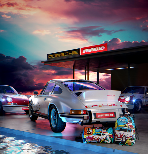 PORSCHE SPRAYGROUND TRAVEL DUFFLE GYM BAG 1973 911 2.7 - Picture 13 of 13