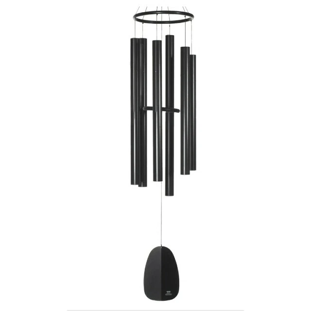 WOODSTOCK WINDSINGER CAMPANAS DE APOLLO CARILLÓN DE VIENTO NEGRO WOODWWAB 68" DE LARGO! NUEVO Foto 2 de 4