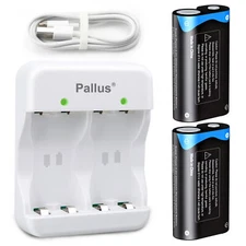 Pallus 2x Lithium Rechargeable Battery Pack with Charger for Xbox One Controller