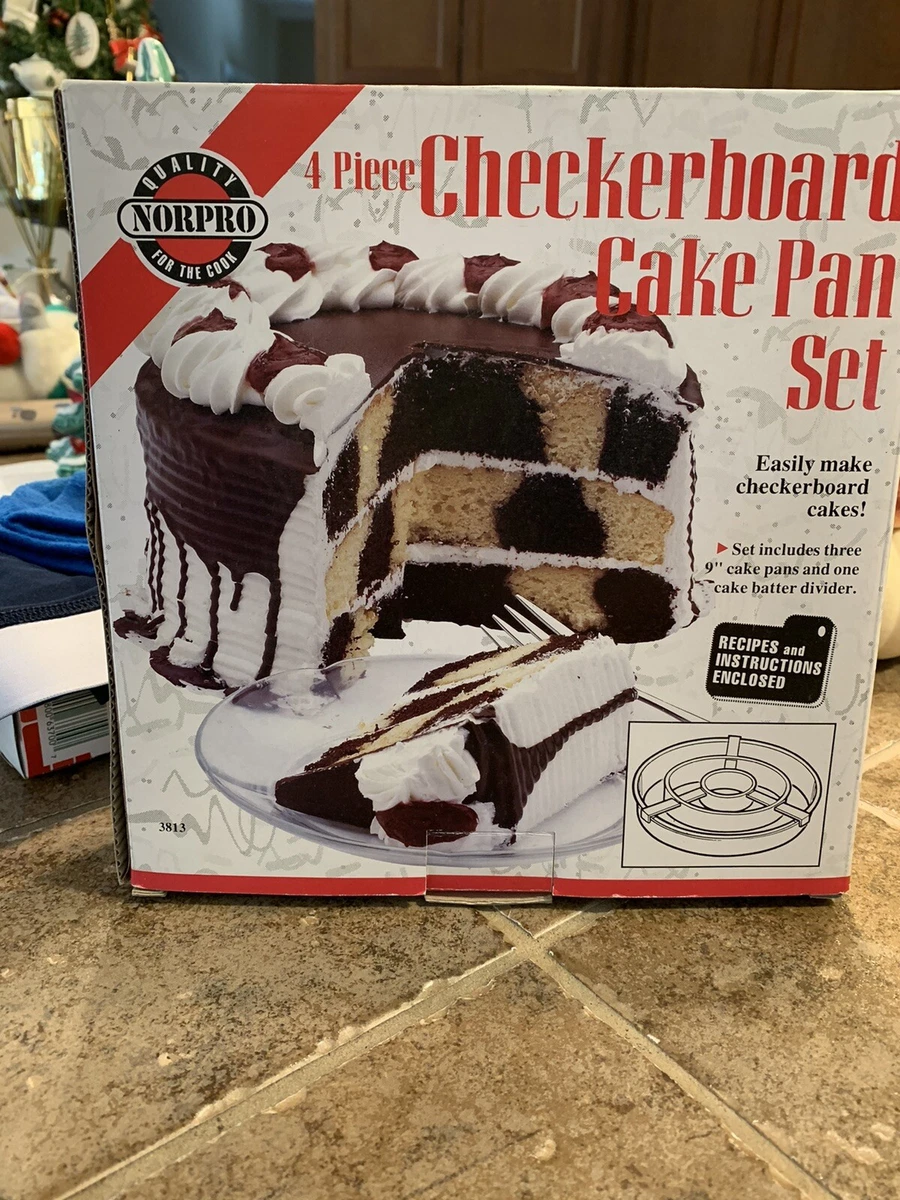 Norpro Professional Essentials 4 Piece Checkerboard Cake Pan Set NEW IN BOX