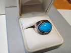 Vintage Sterling Silver 925 Native Indian Tribal Turquoise Ring USA Sz 7.5 — photo 3