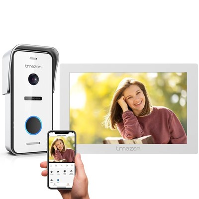 TMEZON HD WLAN Video Türsprechanlage Gegensprechanlage System 7'' Touchscreen