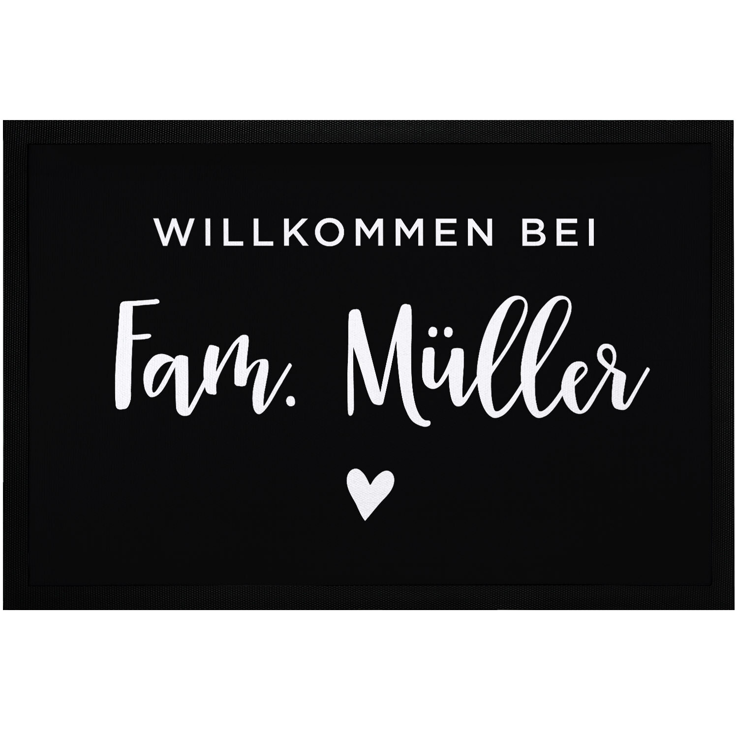 Fumatte Willkommen bei Familie Wunschname Herz personalisiert rutschfest - 5490₽
