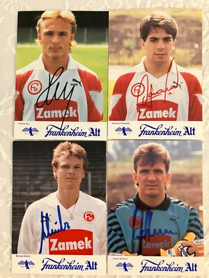 4 Autogramme Fortuna Düsseldorf Marcello CARRACEDO, HEY SCHÜTZ WITTMANN 23-4 Xyz