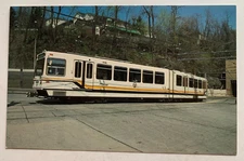 ca 1970s PA Postcard Pittsburgh PAT 4136 Transit Car South Hills Tunnel trolley
