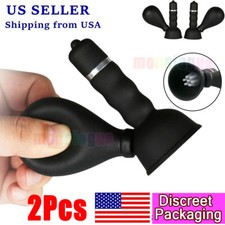 Pair Nipple Breast Enhancer Nipple Suction Cup Massager Enlarger Sucking Vibrat